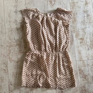 Bonpoint Size 10  Print Dress with Flutter Sleeves